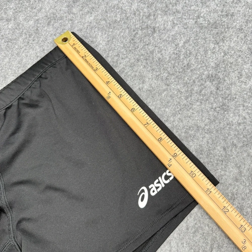 Asics Black Womens Performance Compression Large 4 Inch Spandex Court Shorts